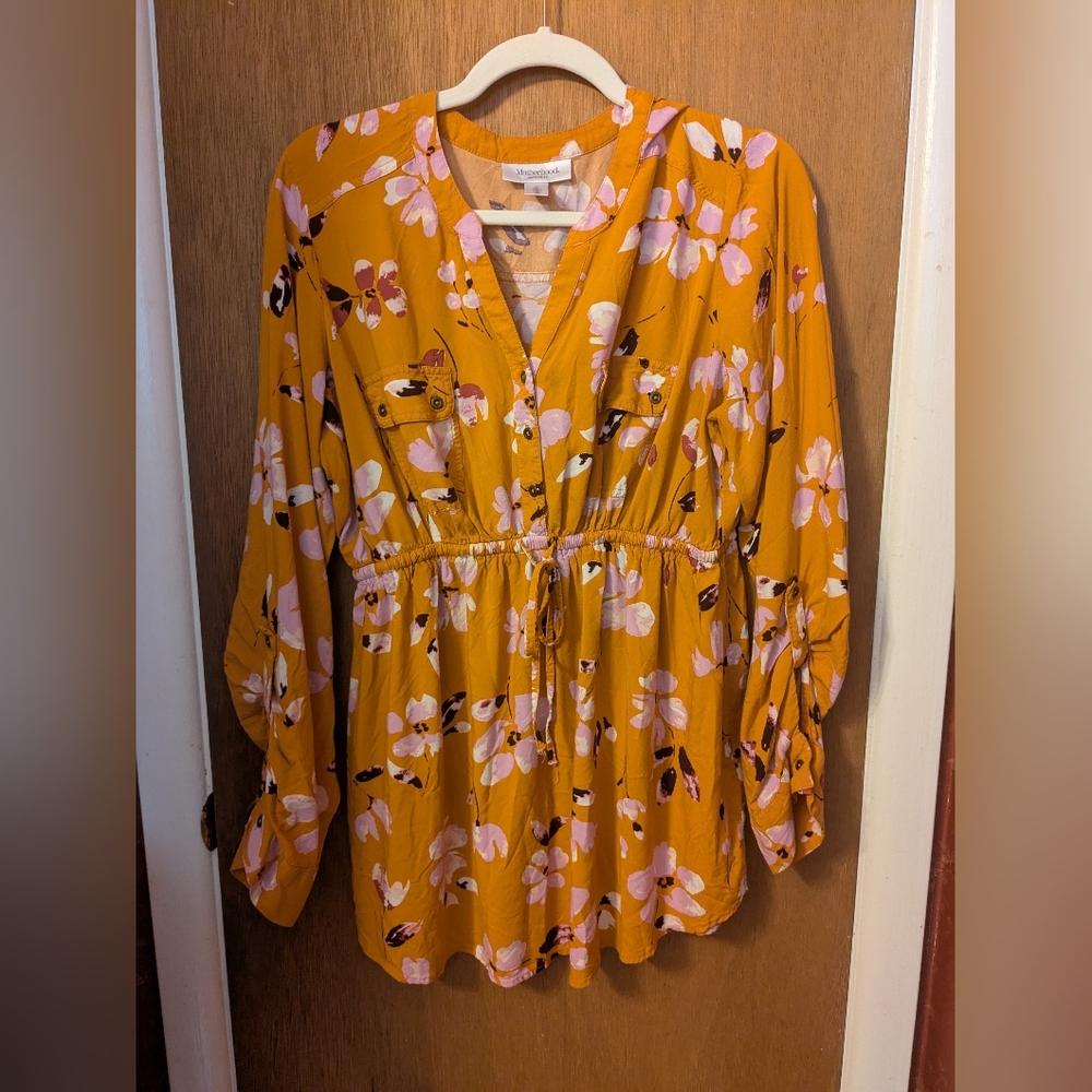 Motherhood Maternity Yellow Floral Top